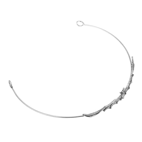 FRCOLOR Kopfschmuck Mit Fledermauskrone Halloween-haare Halloween-stirnbänder Für Frauen Halloween-spinnen-stirnband Halloween-licht Halloween-spinnennetz Kürbis- Zinklegierung Silver von FRCOLOR