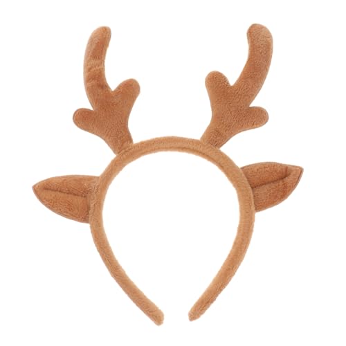 FRCOLOR Kopfschmuck Aus Weihnachtlichem Geweih Haargummis Stirnband Für Kinder Accessoires Für Haarbänder Haarband Aus Rentiergeweih Weihnachtshaarband Niedlich Damen Stoff Haarring von FRCOLOR