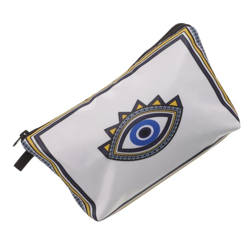 FRCOLOR Evil Eye Kosmetiktasche Für Damen Tragbarer Make-up Organizer Mit Reißverschluss Vielseitig Einsetzbar Für Fitness Und Alltag Stilvolles Design Für Kosmetik Toilettenartikel von FRCOLOR