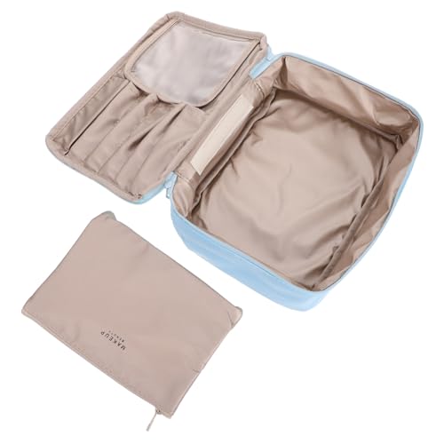 FRCOLOR Robuste Reise Kulturtasche aus Nylon Multifunktionale Schminktasche Kosmetik Aufbewahrungstasche für Damen Leichte Kosmetiktasche für Reisen und Zuhause von FRCOLOR