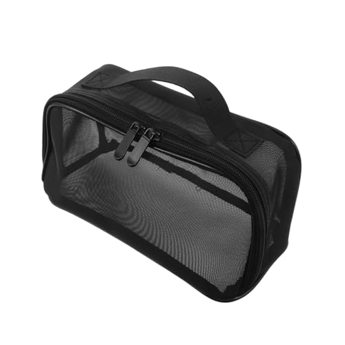 FRCOLOR Transparente Kosmetiktasche Make-up-Tasche Mit Netzmuster Reisenetzbeutel Für Beauty-Tools Große Make-up-Aufbewahrungstasche Wasserabweisende Reisetasche Mit Trageband Für Damen von FRCOLOR