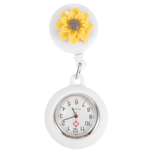 FRCOLOR Krankenschwester Taschenuhr Einziehbar Pflege Krankenschwestern Beobachten Schrubben Krankenschwester-Armbanduhr Zum Anklipsen Clip-on-taschenuhr Für Krankenschwestern Glas von FRCOLOR