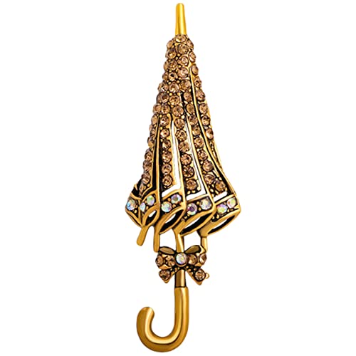 FRCOLOR Kreative Brosche mit Regenschirm Design für Damen Glitzernde Anstecknadel für Kleidung Anzüge Accessoires Elegantes für Besondere Anlässe von FRCOLOR