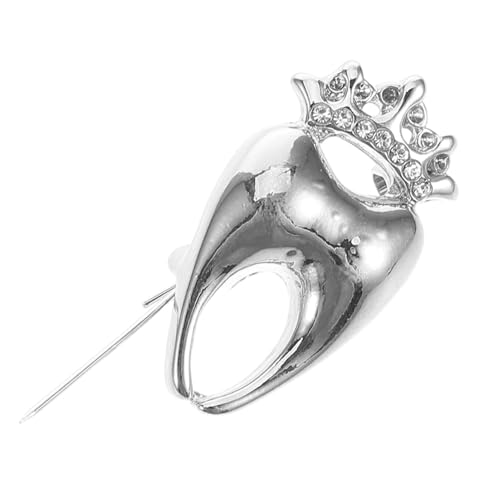 FRCOLOR Strassbrosche Mit Kronenzahndesign Glitzernde Strasssteine Sicherheitsnadelschmuck Für Kleider Und Kragen Stilvolle Herren-metallbrosche Anstecknadel Für Anzughemd Und Schal von FRCOLOR