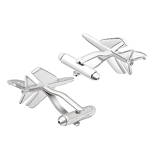 FRCOLOR Kreative Flugzeug Manschettenknöpfe für Herren Damen Stilvolles Accessoire für Formelle Anlässe Hochwertigem Gefertigt Langlebig Ästhetisch für Besondere Gelegenheiten von FRCOLOR
