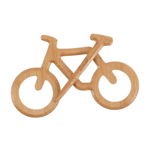 FRCOLOR Kreative Holz Brosche Fahrrad Design Vielseitige Anstecknadel für Kleidung Hüte Taschen Einzigartiges Radfahrer Modisches Fahrrad Ornament Ästhetische Miniatur Fahrradbrosche von FRCOLOR