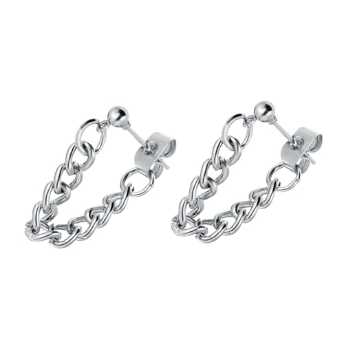 FRCOLOR Kreative Ketten ohrstecker aus Hautfreundlicher Metalllegierung Leicht und Farbbeständig Modisches Accessoire für Damen mit Piercing Glänzend und Angenehm zu Tragen für Alltag und von FRCOLOR