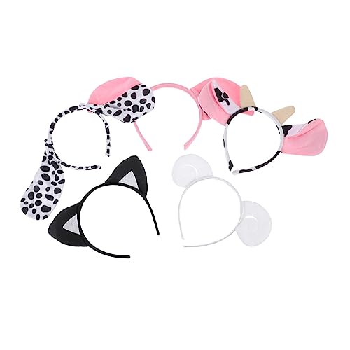 FRCOLOR 5stücke Tier Haarreifen Für Mädchen Plüschige Stirnbänder Schicke Haar-accessoires Für Party Und Cosplay Aus Hochwertigen Materialien Gefertigt Langlebiges Junge Mädchen-haarzubehö von FRCOLOR