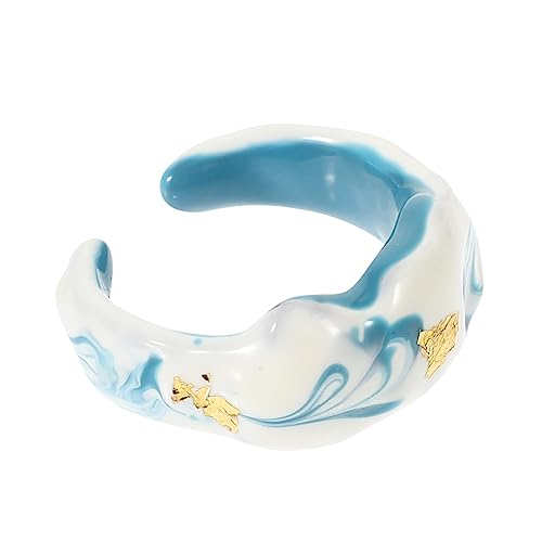 FRCOLOR Kreativer Kupferring für Verstellbar Romantischer Finger Schmuck für Damen Herren Elegantes Design mit Goldakzenten Verlobungsring oder von FRCOLOR