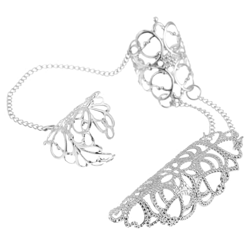 FRCOLOR Kettenring Mit Fingernagel Kralle Aus Metall Für Damen Retro-stil Ring Mit Kettendekoration Passend Für Verschiedene Anlässe Und Modische Kleidung von FRCOLOR