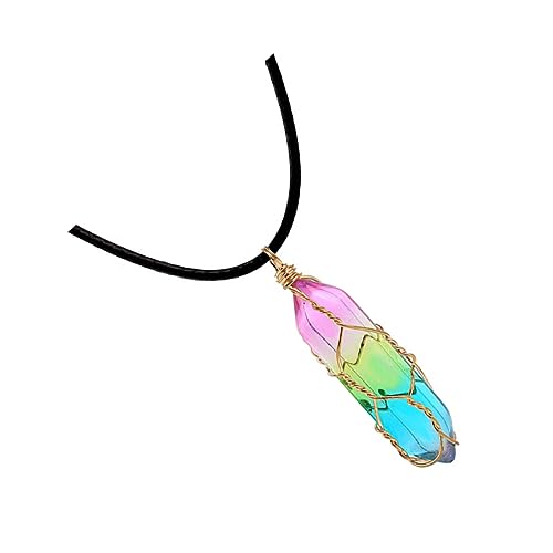 FRCOLOR Halskette Mit Passendem Schlüsselbein-accessoire Halsschmuck Für Damen Anhänger Aus Edelstein Rautendesign Für Party Und Alltag von FRCOLOR