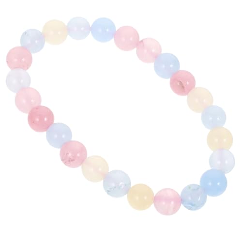 FRCOLOR Kristallperlen Armband für Damen Herren Verstellbares Tragbares Langlebiges Morganit für zu Weihnachten von FRCOLOR