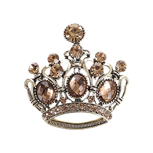 FRCOLOR Kronen-tiara-brosche Für Damenkleidung Anstecknadel Aus Legierung Brosche Für Kleidung Schals Und Hüte Mit Dornschließe Leicht Und Sicher Zu Befestigen von FRCOLOR