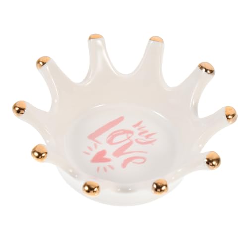 FRCOLOR Krone Nagelstifthalter Dappen Schale Für Nagelpuder Aufbewahrung Elegante Nagelkunstpflege Werkzeug Mit Glatten Oberflächen Für Professionelle Maniküre von FRCOLOR