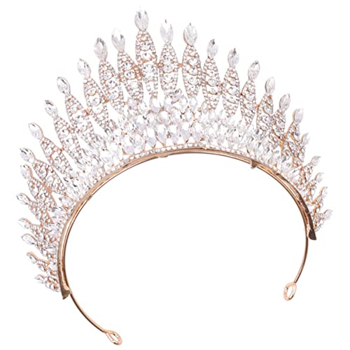 FRCOLOR Krone Stirnband Festzugskronen Weihnachten Tiaras Leuchtend Festival-Outfit hochzeit kopfschmuck Festival Tiara dekorative Tiara Partykronen Zinklegierung Golden von FRCOLOR
