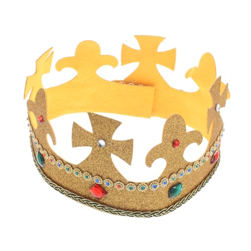 FRCOLOR Königskrone Für Halloween Geburtstagsfeier Und Cosplay-veranstaltungen Aus Vliesstoff Gefertigt Bequemer Sitz Und Langlebiges Design von FRCOLOR