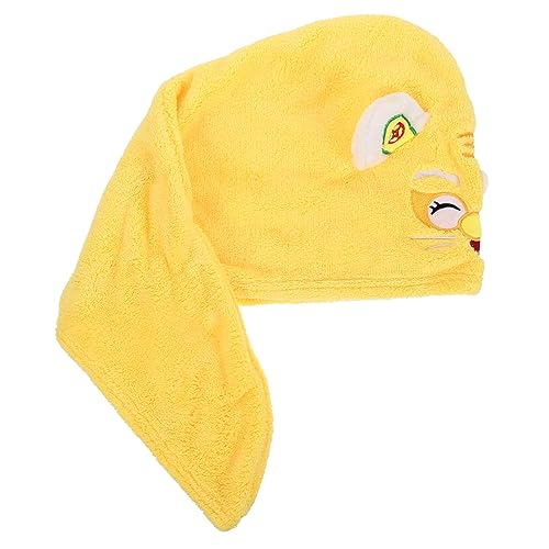 FRCOLOR Cartoon Tiger Haar Trockenkappe Weiches Fleece Saugfähiges Schnelltrocknendes Damen Haar Handtuch Wrap von FRCOLOR