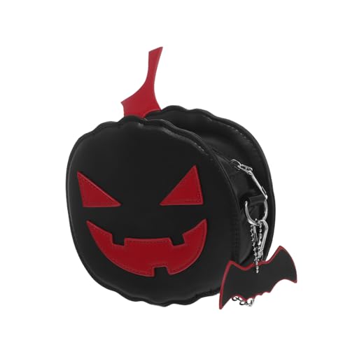 FRCOLOR Kürbis-geldbörse Aus Pu-material Originelle Halloween-umhängetasche in Kürbisform Bequeme Schultertasche Mit Gliederkette Für Damen Und Mädchen von FRCOLOR