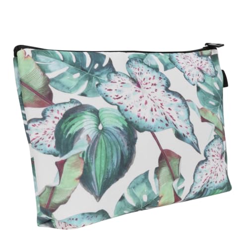 FRCOLOR Digitaldruck-Blumen-Pflanzen-kupplungs-aufbewahrungs-wasserdichte Tragbare Reise-Kosmetiktasche Schminktasche Für Damen wasserdichte Aufbewahrungstasche Reisen Anlage Polyester von FRCOLOR