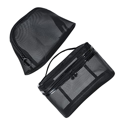 FRCOLOR 2stücke Netz Schminktasche Große Kapazität Damen Reise Kosmetiktasche Aufbewahrungstasche Tragbar Lagerung Tasche Für Unterwegs von FRCOLOR