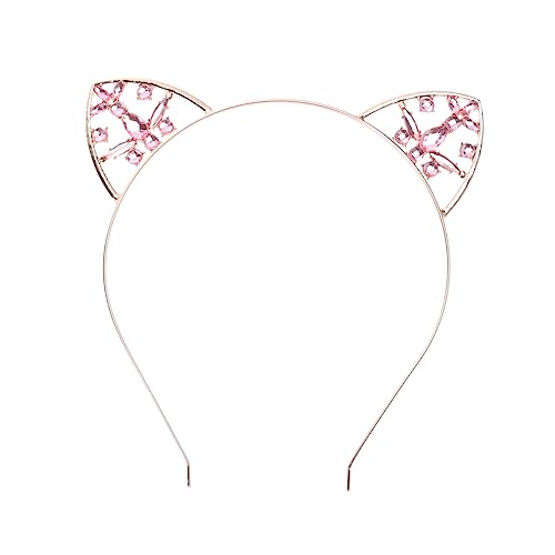 FRCOLOR Diademe Für Mädchen Haargummis Für Mädchen Stirnband Mit Katzenohren Mädchen Stirnband Mädchen Stirnbänder Party-stirnbänder Kopfschmuck Haarring Fräulein Violett Kristall von FRCOLOR