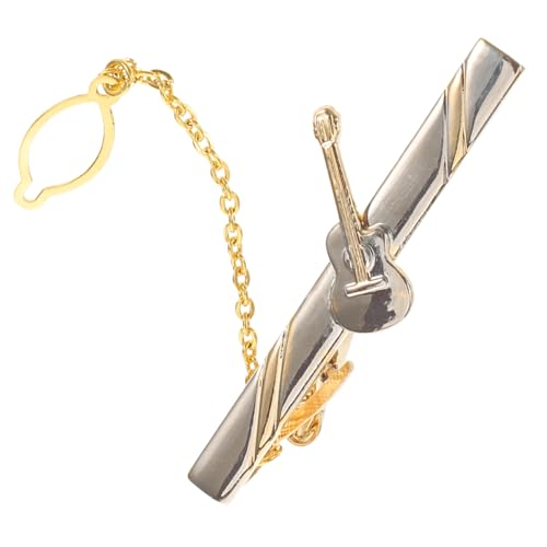 FRCOLOR Kupfer Krawattenklammer Gitarre Musikinstrument Design Sicherer Halt Für Musiker und Musiklehrer Elegantes Accessoire Für Konzerte Hochzeiten und Partys von FRCOLOR