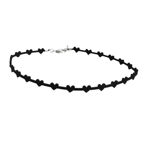 FRCOLOR Kurze Choker Kette für Frauen und Verstellbare Halskette mit Herzanhänger für Partys und Besondere Anlässe Stilvolles Accessoire für Look von FRCOLOR