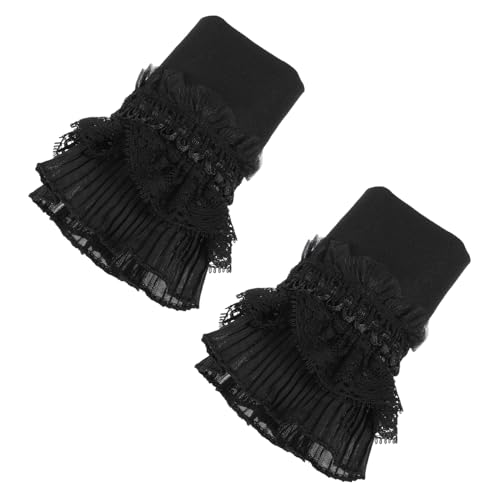 FRCOLOR Lace Decorative False Sleeves für Damen Abnehmbare Rüschenärmel Schwarz und Atmungsaktiv Perfektes Accessoire für Look Ganzjährig Tragbar FRCOLOR Lace Decorative False Sleeves für Damen Abnehmbare Rüschenärmel Schwarz und Atmungsaktiv Perfektes Accessoire für Look Ganzjährig Tragbar von FRCOLOR