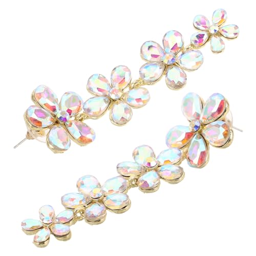 FRCOLOR Lange Blumenohrringe für Damen Statement Ohrringe mit Anhänger Geeignet für Hochzeiten Partys und Festliche Anlässe Eleganter Brautschmuck für Besondere von FRCOLOR