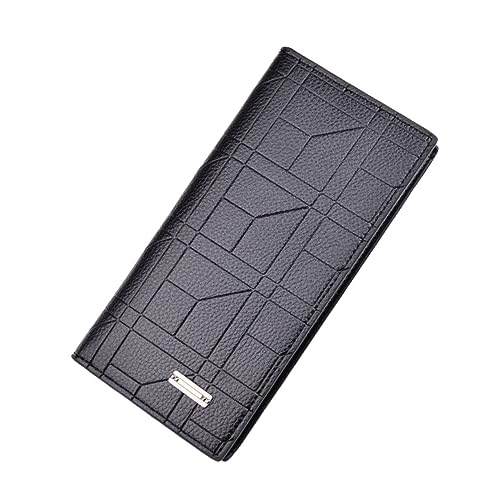 FRCOLOR Herren Geldbörse Lange PU Brieftasche mit RFID Praktische Große Kapazität für Kreditkarten und Geld Dunkelbraun für Vordertasche von FRCOLOR