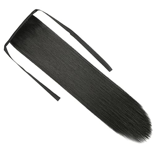 FRCOLOR Lange Pferdes Chwanz Im Riemens Til Geflochten Perücken Frauen Lockig Menschlich Zöpfe Flechten Pferdeschwanz Gefälscht Weiße Haarverlängerungen Brötchen Black Hochtemperaturdraht von FRCOLOR