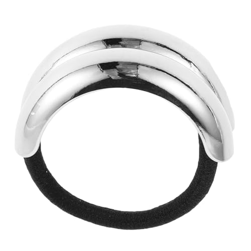 FRCOLOR Geometrische Elastische Haargummis Aus Metall Schachtelhalm Schnalle Verschluss Stirnband Seil Wickel Ring Dünn Pferdeschwanz Geometrisch Weich Haar Schmuck Mädchen Metall von FRCOLOR