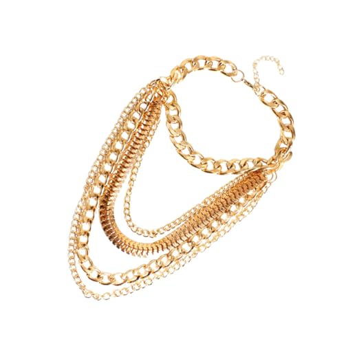 FRCOLOR Layered Ankle Chain Fußkettchen Damen Punk Stil Goldfarben mit Quasten Leichtes Komfortables Fußschmuck für Alltag Party Strand und Hochzeit von FRCOLOR