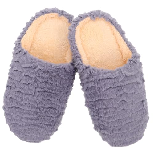 FRCOLOR Leise Hausschuhe mit Weicher Sohle Rutschfestes Design Warme Innenfütterung Unisex Pantoffeln für Frühling Herbst Winter für Glatte Böden und Ruhiges Gehen von FRCOLOR