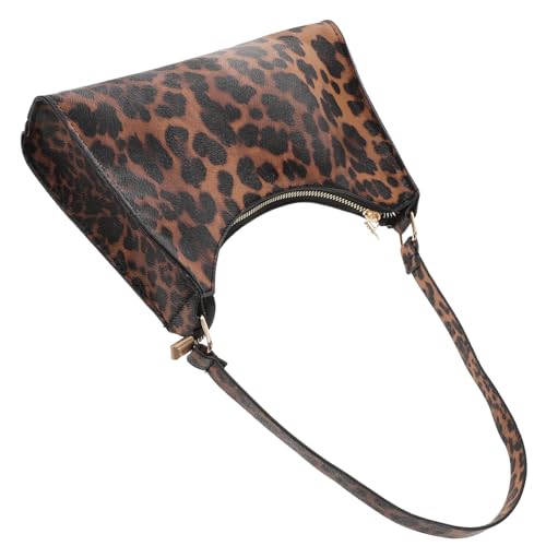 FRCOLOR Leopard Print PU Schultertasche Damenhandtasche Modisch Langlebig Vielseitig als Umhängetasche Armpit Bag für Alltag Hochzeit und Freizeit Geeignet von FRCOLOR