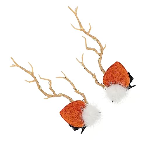 FRCOLOR Leuchtende Geweih-haarnadel Elchgeweih-haarspange Haarschmuck Für Mädchen Für Weihnachten Und Cosplay-kostüm von FRCOLOR