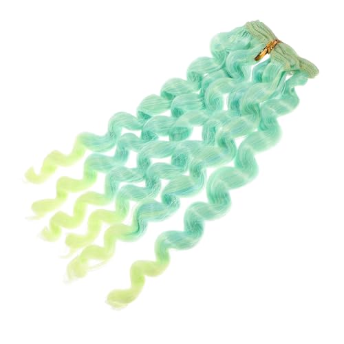 FRCOLOR Lockige Puppenperücke Hochtemperaturfaser DIY Puppenhaar Perücke Farbverlauf Dekorative Haarverlängerung Für Puppen Basteln Und Styling von FRCOLOR