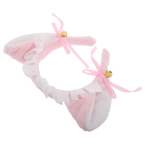 FRCOLOR Lolita Cosplay Lace Katze Ohren Stirnband Mädchenkostüm Accessoires Süßes Tierohrohrhaarband Mit Bogenknoten Für Party Frauen Mädchen Lolita Mode Kleider Haarzubehör Accessoires von FRCOLOR
