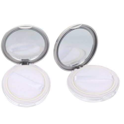 FRCOLOR Loser Behälter Mit Elastischem Netz 2er-pack Tragbares Etui Für Make-up-puffbox Mit Spiegel Für Frauen von FRCOLOR