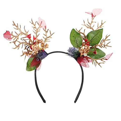 FRCOLOR Lovely Hair Weihnachtskopfband Mit Rentiergeweih-design Für Und Mädchen Für Partys Cosplay Und Festliche Anlässe Und Leicht von FRCOLOR