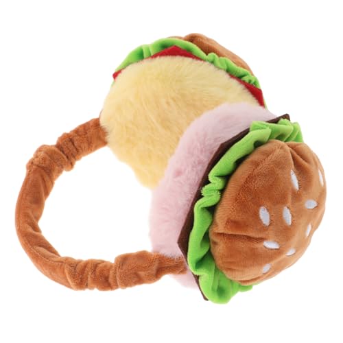 FRCOLOR Lustiger Hamburger-ohrenwärmer Flauschige Ohrenschützer Süße Ohrenwärmer Outdoor-ohrwärmer Mädchen Ohrenwärmer Winter-ohrenwärmer Ohrenwärmer Stirnband Für Damen Plüsch von FRCOLOR