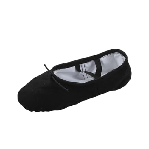 FRCOLOR Mädchen Ballettschuhe Canvas Tanzschläppchen mit Geteilter Ledersohle Atmungsaktiv Leicht mit Elastischem Riemen für Yoga Ballett und Tanz Schwarz FRCOLOR Mädchen Ballettschuhe Canvas Tanzschläppchen mit Geteilter Ledersohle Atmungsaktiv Leicht mit Elastischem Riemen für Yoga Ballett und Tanz Schwarz von FRCOLOR