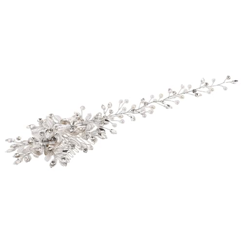 FRCOLOR Mädchen Clip Party Braut Haarnadeln Schmuck Kopf Heimkehr Accessoires Brautjungfern Brautjungfer Blumen Seitenkamm Strass Clips Partys Frauen Hochzeit Abschlussball von FRCOLOR