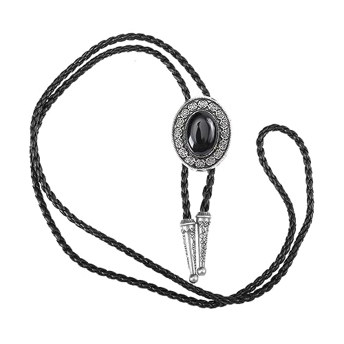 FRCOLOR Männer Bolo Schwarzem Achat Stilvolles Hals Dekorations Accessoire Leicht Langlebig Anlässe Modebewusste Outfits von FRCOLOR