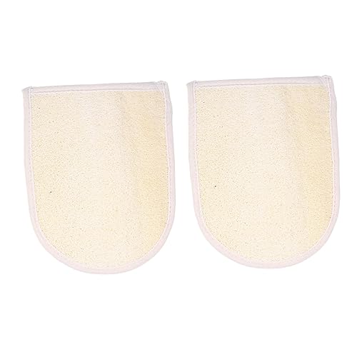 FRCOLOR 2stücke Peelinghandschuh Aus Natürlichem Luffaschwamm Für Körperpeeling Entfernung Abgestorbener Hautzellen Tiefenreinigung Für Männer Und Frauen Sanfte Hornhautentfernung von FRCOLOR