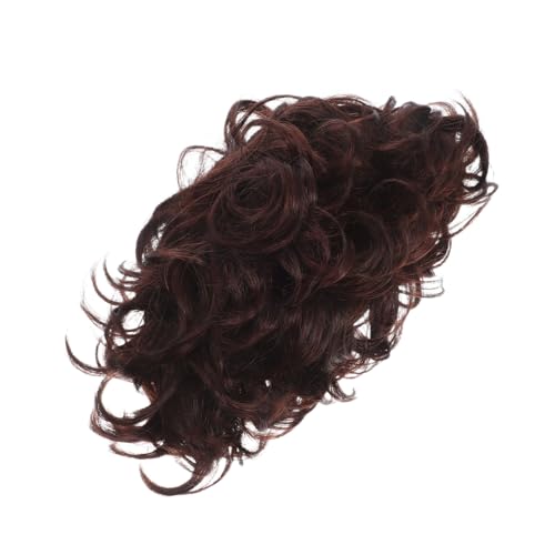FRCOLOR Männer Kurzhaar-perücke Afro Locken Toupet Atmungsaktive Kunstfaser Braun Realistisch Für Cosplay Halloween Party Alltag von FRCOLOR