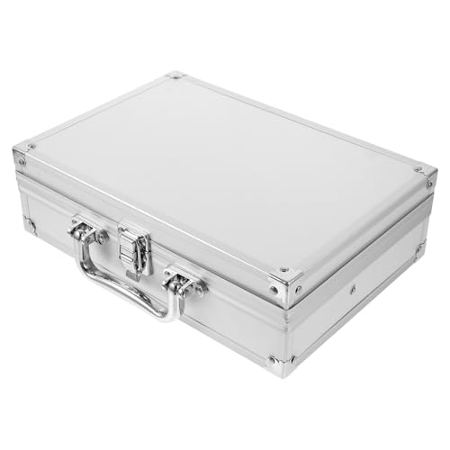 FRCOLOR Make-Up-Zug-Koffer Tragbarer Aufbewahrungsbehälter Multifunktionaler Werkzeugkasten Tragbarer Make-Up-Koffer Aktentasche Aus Aluminiumlegierung Gadget-Aufbewahrungsbox von FRCOLOR