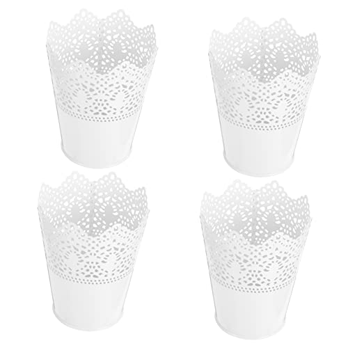 FRCOLOR Kosmetik-eisenbox 4-teilig Spitzen-design Make-up-eimer Make-up-organizer Aufbewahrungsbehälter von FRCOLOR