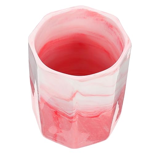 FRCOLOR Make-up-pinsel-eimer Aus Keramik Büroklammerhalter Inhaber Make-up-pinselhalter Für Den Schminktisch Zubehör Schwarzer Stifthalter Ästhetische Stifte Lippenstift Reiniger Rosa von FRCOLOR