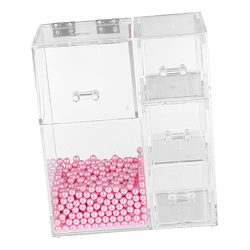 FRCOLOR Makeup Box Transparenter Kosmetik Organizer Mit Deckel Für Makeup Pinsel Beauty Tools Und Accessoires Staubdichter Aufbewahrungseimer Für Schreibtisch Und Vanity von FRCOLOR